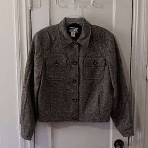 Vintage Pendleton 100% Virgin Wool Bomber Jacket Women's Size 10